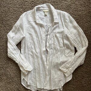 H&M White Linen Shirt
